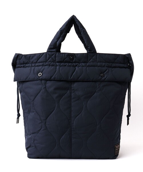TAION(タイオン)の「【TAION / タイオン】MILITARY DOWN HELMET SHOULDER BAG(トートバッグ・メンズ・ブラック/チャコールグレー/ダークネイビー・FREE)」の4枚目の写真