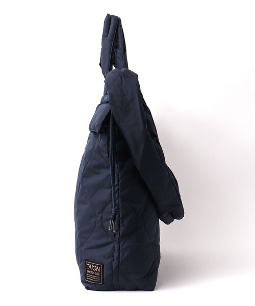 TAION(タイオン)の「【TAION / タイオン】MILITARY DOWN HELMET SHOULDER BAG(トートバッグ・メンズ・ブラック/チャコールグレー/ダークネイビー・FREE)」の5枚目の写真