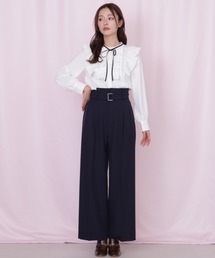 JILL by JILL STUART（ジルバイジルスチュアート）の「◇＜セットアップ対応＞太ベルト付きスラックスパンツ（スラックス）」