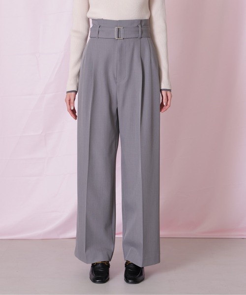 JILL by JILL STUART(ジルバイジルスチュアート)の「◇<セットアップ対応>太ベルト付きスラックスパンツ(その他パンツ・レディース・グレー/ベージュ/ネイビー・SMALL/MEDIUM)」の9枚目の写真