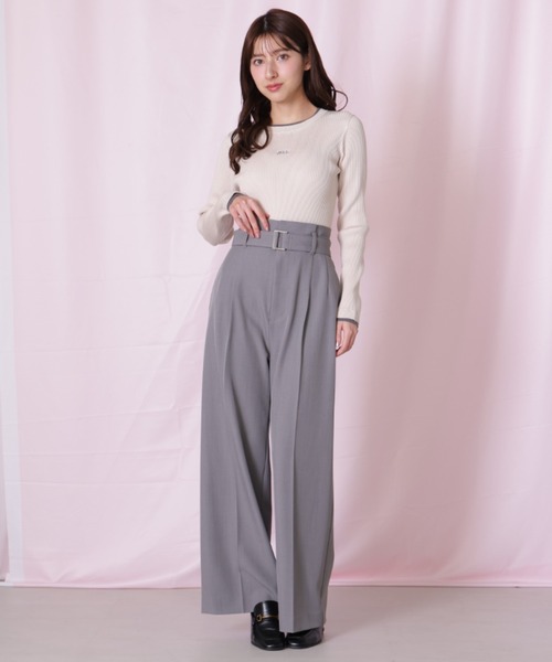 JILL by JILL STUART(ジルバイジルスチュアート)の「◇<セットアップ対応>太ベルト付きスラックスパンツ(その他パンツ・レディース・グレー/ベージュ/ネイビー・SMALL/MEDIUM)」の5枚目の写真