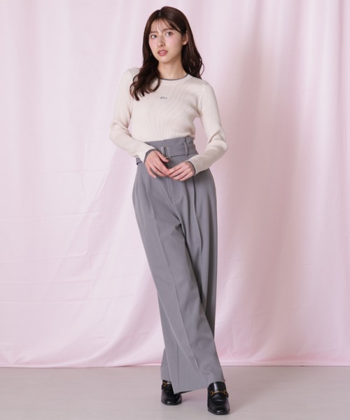 JILL by JILL STUART(ジルバイジルスチュアート)の「◇<セットアップ対応>太ベルト付きスラックスパンツ(その他パンツ・レディース・グレー/ベージュ/ネイビー・SMALL/MEDIUM)」の6枚目の写真