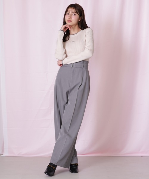 JILL by JILL STUART(ジルバイジルスチュアート)の「◇<セットアップ対応>太ベルト付きスラックスパンツ(その他パンツ・レディース・グレー/ベージュ/ネイビー・SMALL/MEDIUM)」の7枚目の写真