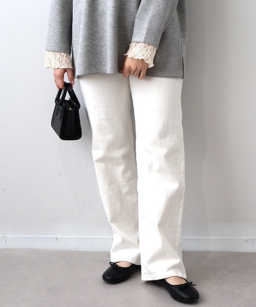 MB mint breeze(エムビーミントブリーズ)の「【L~5L 大きいサイズ】ストレッチデニムストレートパンツ(その他パンツ・レディース・ブラック/ネイビー/オフホワイト・LL/5L/4L/3L)」の2枚目の写真