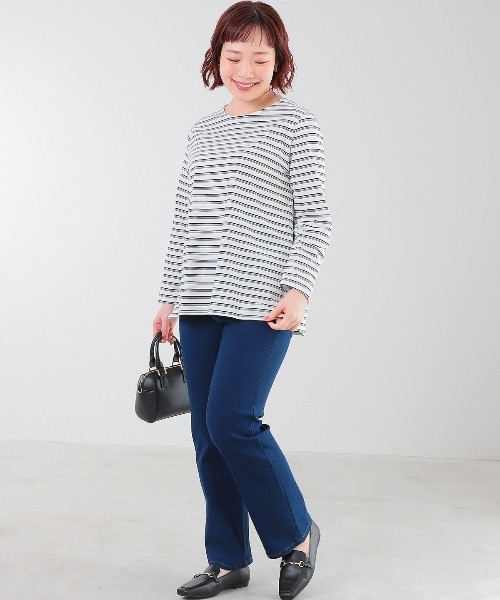 MB mint breeze(エムビーミントブリーズ)の「【L~5L 大きいサイズ】ストレッチデニムストレートパンツ(その他パンツ・レディース・ブラック/ネイビー/オフホワイト・LL/5L/4L/3L)」の13枚目の写真