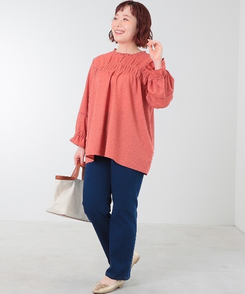 MB mint breeze(エムビーミントブリーズ)の「【L~5L 大きいサイズ】ストレッチデニムストレートパンツ(その他パンツ・レディース・ブラック/ネイビー/オフホワイト・LL/5L/4L/3L)」の7枚目の写真