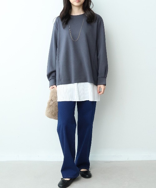 MB mint breeze(エムビーミントブリーズ)の「【L~5L 大きいサイズ】ストレッチデニムストレートパンツ(その他パンツ・レディース・ブラック/ネイビー/オフホワイト・LL/5L/4L/3L)」の6枚目の写真