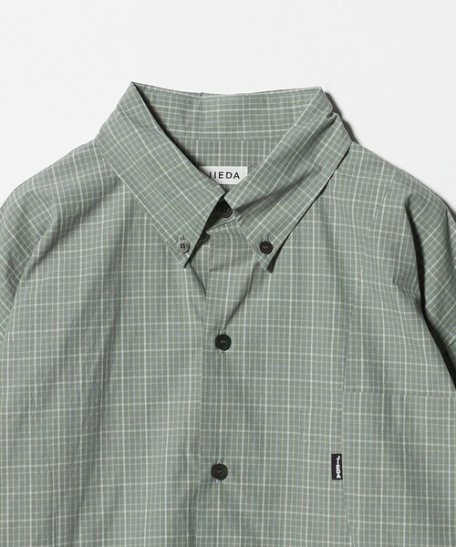 Jieda（ジエダ）の「＜JIEDA＞チェック スイッチング シャツ（シャツ/ブラウス・メンズ・ライム・1/2）」の3枚目の写真