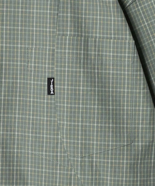 Jieda（ジエダ）の「＜JIEDA＞チェック スイッチング シャツ（シャツ/ブラウス・メンズ・ライム・1/2）」の5枚目の写真