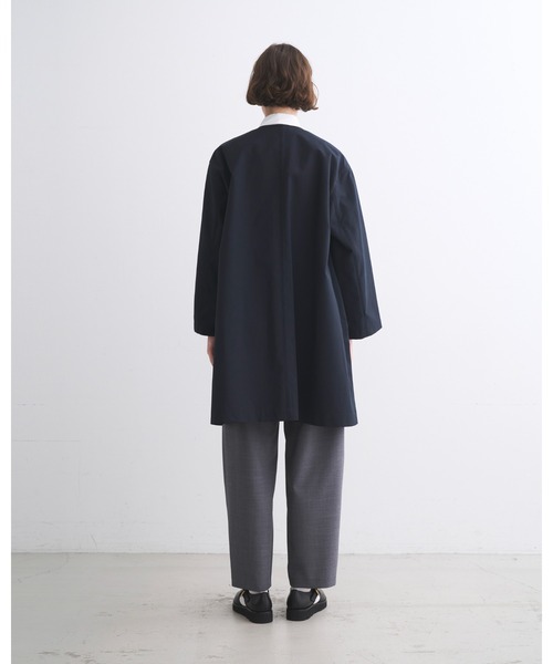 Traditional Weatherwear(トラディショナルウェザーウェア)の「LINTON N/C(ステンカラーコート・レディース・ネイビー/ベージュ系その他・32/34)」の6枚目の写真