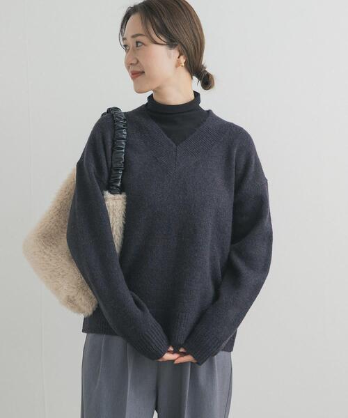 Theory  20aw Vネックプルオーバーニット Theory - Vネックニットプルオーバー(アイボリー)コットン / ゆったり