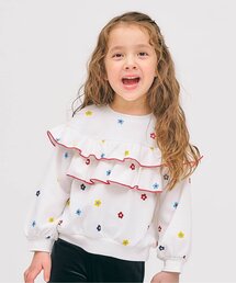 apres les cours | フラワー・無地メロウフリルトレーナー_ジュニア対応(スウェット)