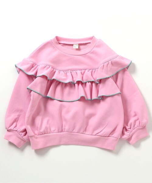 apres les cours(アプレレクール)の「フラワー・無地メロウフリルトレーナー_ジュニア対応(スウェット・キッズ・アイボリー/ブラック/クリーム/ピンク・140/130/120/110/100/90/80)」の16枚目の写真