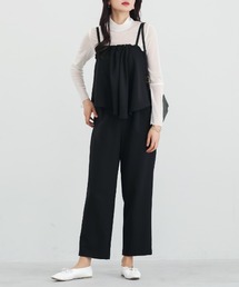 White Collection（ホワイトコレクション）の「【 ディテールで魅せる 】 ダブルクロス・アシメフレアコンビネゾン（つなぎ/オールインワン）」