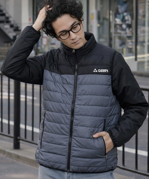 GERRY ジェリー 軽量 290T Eシレー 細キルト 中綿ベスト アウター