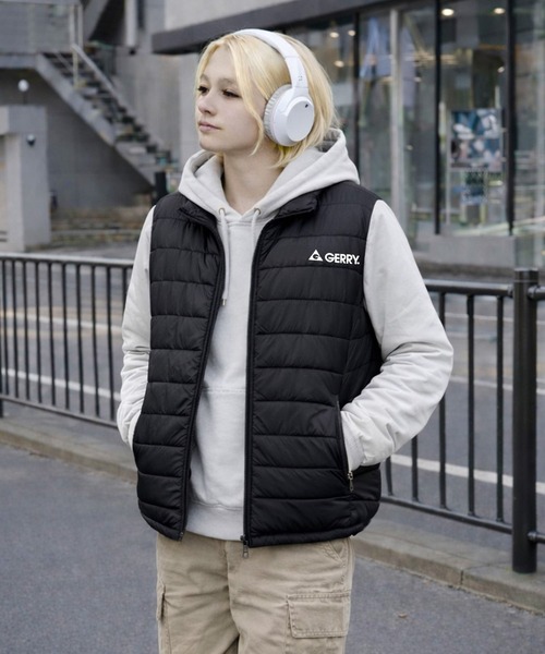 GERRY（ジェリー）の「GERRY ジェリー 軽量 290T Eシレー 細キルト 中綿ベスト アウター（ダウンベスト・メンズ・チャコール/ブラック/グレー/ブルー・M/L/LL）」の15枚目の写真