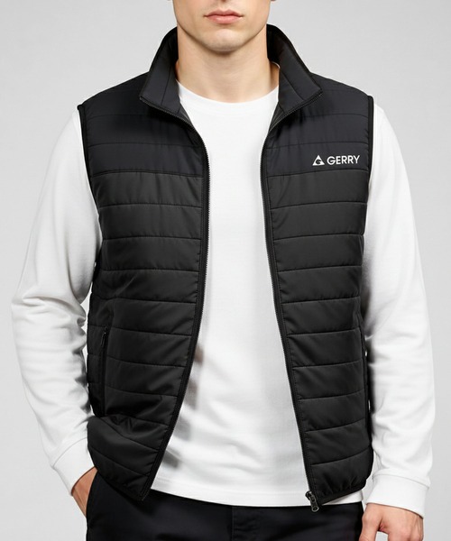 GERRY（ジェリー）の「GERRY ジェリー 軽量 290T Eシレー 細キルト 中綿ベスト アウター（ダウンベスト・メンズ・チャコール/ブラック/グレー/ブルー・M/L/LL）」の11枚目の写真