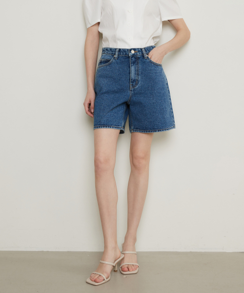PAUL&ALICE(ポール&アリス)の「ハーフデニムパンツ / ブルー(その他パンツ・レディース・ブルー・MEDIUM/SMALL)」の1枚目の写真