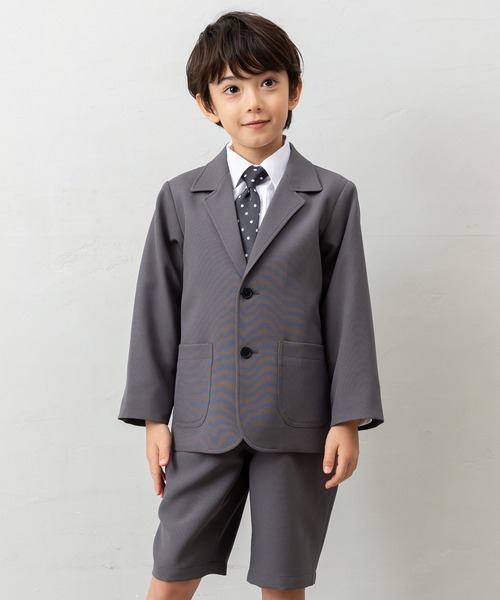 セール】【4点セットスーツ】ジャケット+ハーフパンツ+シャツ+ネクタイ