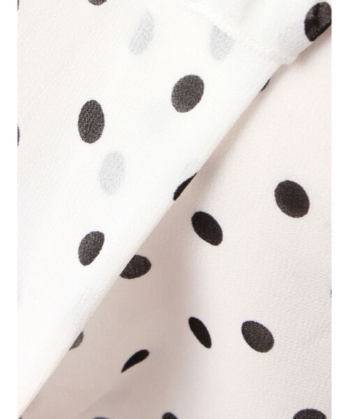 jouetie（ジュエティ）の「シアーフリルショートブラウス ドット柄（シャツ/ブラウス・レディース・オフホワイト/ブラック・MEDIUM）」の12枚目の写真