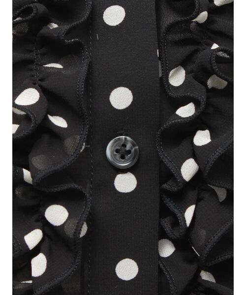 jouetie（ジュエティ）の「シアーフリルショートブラウス ドット柄（シャツ/ブラウス・レディース・オフホワイト/ブラック・MEDIUM）」の14枚目の写真