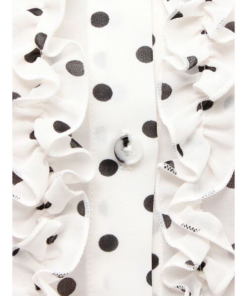 jouetie（ジュエティ）の「シアーフリルショートブラウス ドット柄（シャツ/ブラウス・レディース・オフホワイト/ブラック・MEDIUM）」の15枚目の写真
