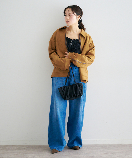 U by SPICK&SPAN（ユーバイスピックアンドスパン）の「【VENGDI / ベンディ】サテントート（ショルダーバッグ・レディース・ブラック/ブルー・FREE）」の14枚目の写真