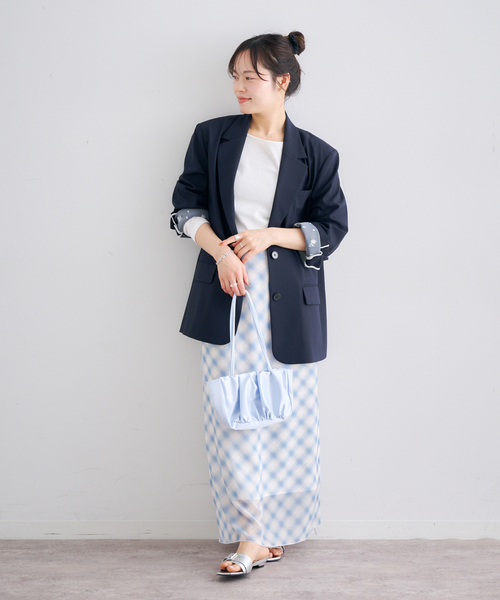 U by SPICK&SPAN（ユーバイスピックアンドスパン）の「【VENGDI / ベンディ】サテントート（ショルダーバッグ・レディース・ブラック/ブルー・FREE）」の18枚目の写真