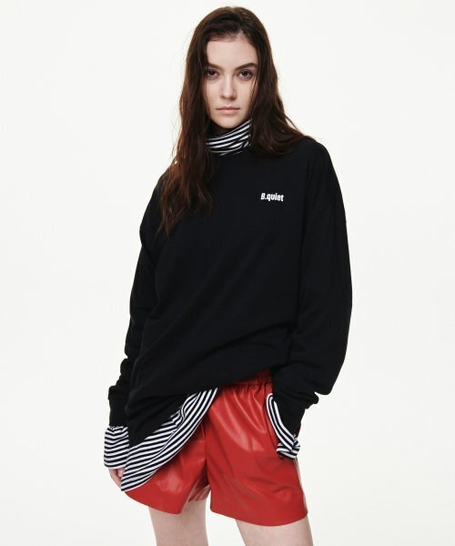 B QUIET(ビークワイエット)の「OVERSIZED LONG SLEEVE TSHIRTS_BLACK(Tシャツ/カットソー・レディース・その他・ONE SIZE)」の1枚目の写真