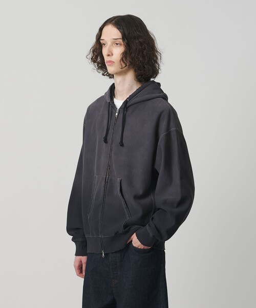 MONKEY TIME（モンキータイム）の「サンフェード フレンチテリー フルジップ フーディー（パーカー・メンズ・ターコイズブルー/ブラック・XL/L/M/S）」の3枚目の写真