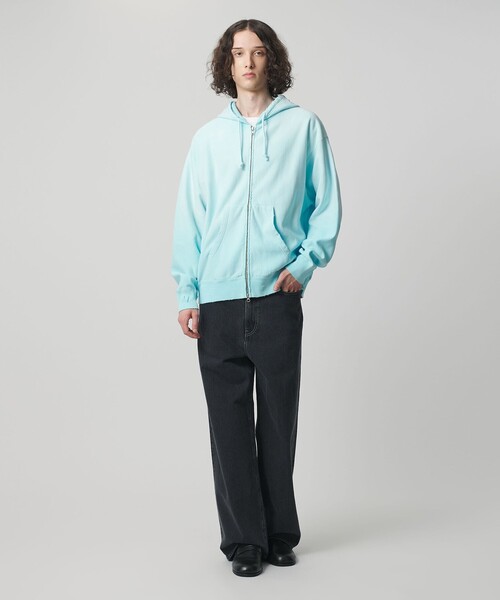 MONKEY TIME（モンキータイム）の「サンフェード フレンチテリー フルジップ フーディー（パーカー・メンズ・ターコイズブルー/ブラック・XL/L/M/S）」の10枚目の写真