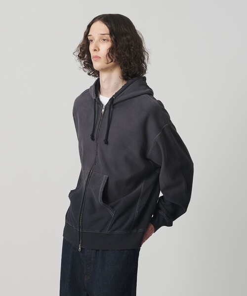 MONKEY TIME（モンキータイム）の「サンフェード フレンチテリー フルジップ フーディー（パーカー・メンズ・ターコイズブルー/ブラック・XL/L/M/S）」の13枚目の写真