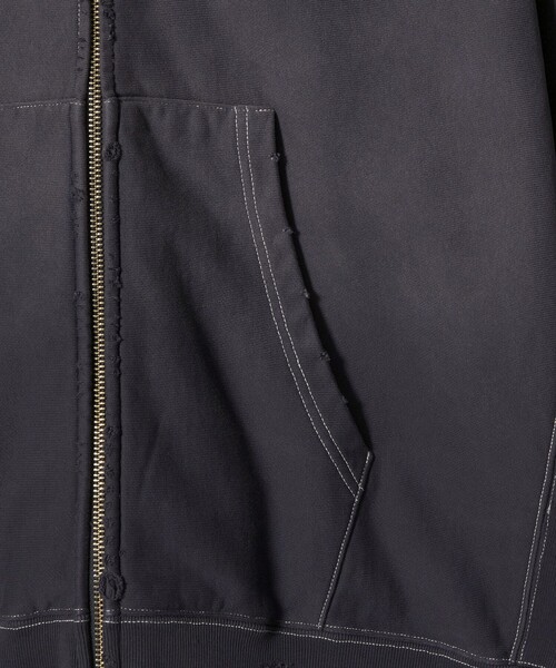 MONKEY TIME（モンキータイム）の「サンフェード フレンチテリー フルジップ フーディー（パーカー・メンズ・ターコイズブルー/ブラック・XL/L/M/S）」の9枚目の写真