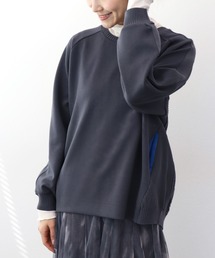 カットソー×ケーブルトップス