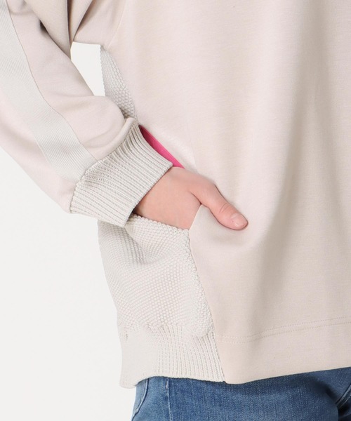 Jines（ジネス）の「カットソー×ケーブルトップス（Tシャツ/カットソー・レディース・ベージュ/ホワイト/チャコールグレー・38）」の9枚目の写真