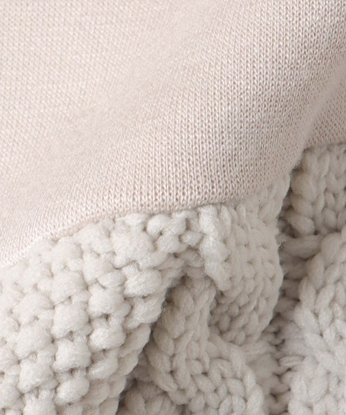 Jines（ジネス）の「カットソー×ケーブルトップス（Tシャツ/カットソー・レディース・ベージュ/ホワイト/チャコールグレー・38）」の11枚目の写真