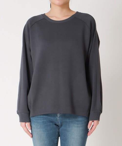 Jines（ジネス）の「カットソー×ケーブルトップス（Tシャツ/カットソー・レディース・ベージュ/ホワイト/チャコールグレー・38）」の12枚目の写真