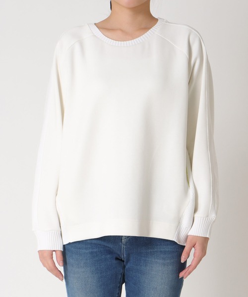 Jines（ジネス）の「カットソー×ケーブルトップス（Tシャツ/カットソー・レディース・ベージュ/ホワイト/チャコールグレー・38）」の14枚目の写真