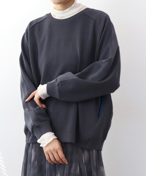 Jines（ジネス）の「カットソー×ケーブルトップス（Tシャツ/カットソー・レディース・ベージュ/ホワイト/チャコールグレー・38）」の17枚目の写真