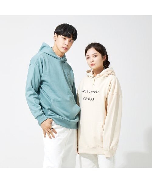 APOSTROPHE COMMA(アポストロフィコンマ)の「ダブルACOロゴフードパーカー(ミント/ブラック)(パーカー・メンズ・その他・L/M)」の1枚目の写真