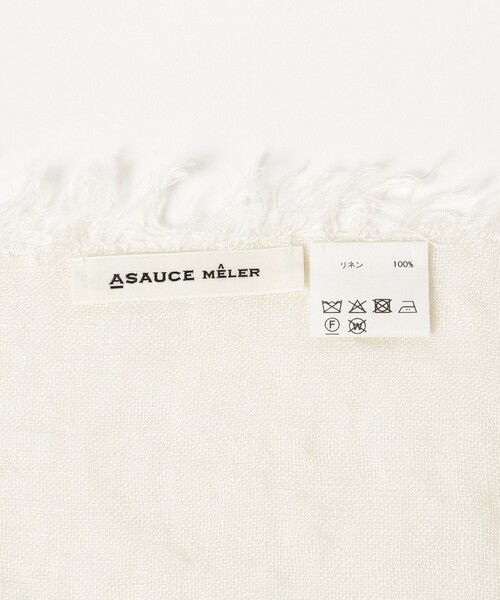 Demi-Luxe BEAMS（デミルクス ビームス）の「ASAUCE MELER / リネン ガーゼ ストール（ストール/ショール・レディース・ナチュラル/グレー/ダークブラウン・ONE SIZE）」の12枚目の写真