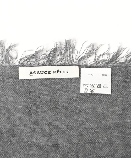 Demi-Luxe BEAMS（デミルクス ビームス）の「ASAUCE MELER / リネン ガーゼ ストール（ストール/ショール・レディース・ナチュラル/グレー/ダークブラウン・ONE SIZE）」の8枚目の写真