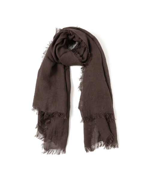 Demi-Luxe BEAMS（デミルクス ビームス）の「ASAUCE MELER / リネン ガーゼ ストール（ストール/ショール・レディース・ナチュラル/グレー/ダークブラウン・ONE SIZE）」の7枚目の写真