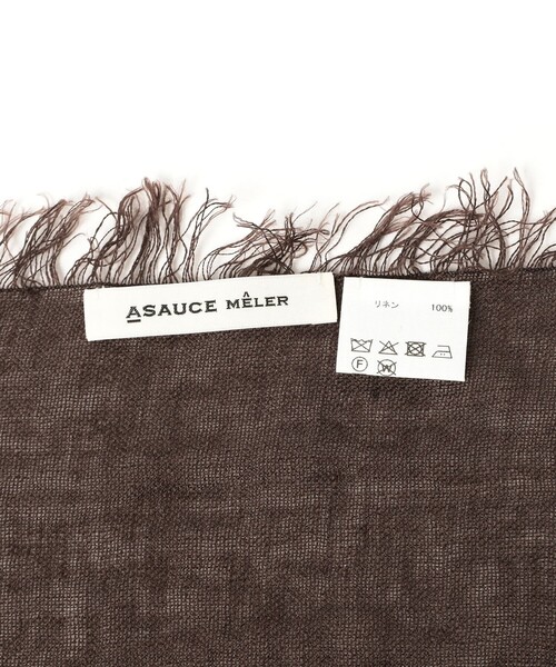 Demi-Luxe BEAMS(デミルクス ビームス)の「ASAUCE MELER / リネン ガーゼ ストール(ストール/ショール・レディース・ナチュラル/グレー/ダークブラウン・ONE SIZE)」の20枚目の写真