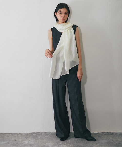 SMILE ORCHID(スマイルオーキッド)の「シアーショールストール(ストール/ショール・レディース・ブラック/アイボリー/モカ・FREE)」の6枚目の写真