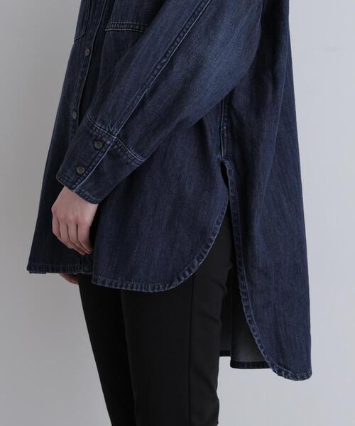 LE PHIL(ルフィル)の「◆ウォッシュドデニムシャツA(シャツ/ブラウス・レディース・ブルー/ネイビー・F)」の19枚目の写真