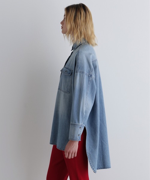 LE PHIL（ルフィル）の「◆ウォッシュドデニムシャツA（シャツ/ブラウス・レディース・ブルー/ネイビー・F）」の14枚目の写真