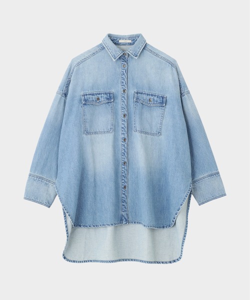 LE PHIL（ルフィル）の「◆ウォッシュドデニムシャツA（シャツ/ブラウス・レディース・ブルー/ネイビー・F）」の8枚目の写真