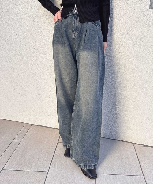 INGNI（イング）の「バレルレッグデニムパンツ（デニムパンツ・レディース・ブルー系その他/ブラック/ブルー系その他4・S/M）」の19枚目の写真