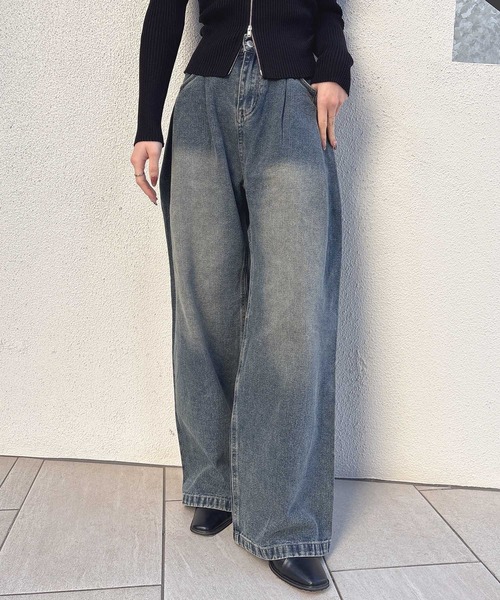 INGNI（イング）の「バレルレッグデニムパンツ（デニムパンツ・レディース・ブルー系その他/ブラック/ブルー系その他4・S/M）」の20枚目の写真